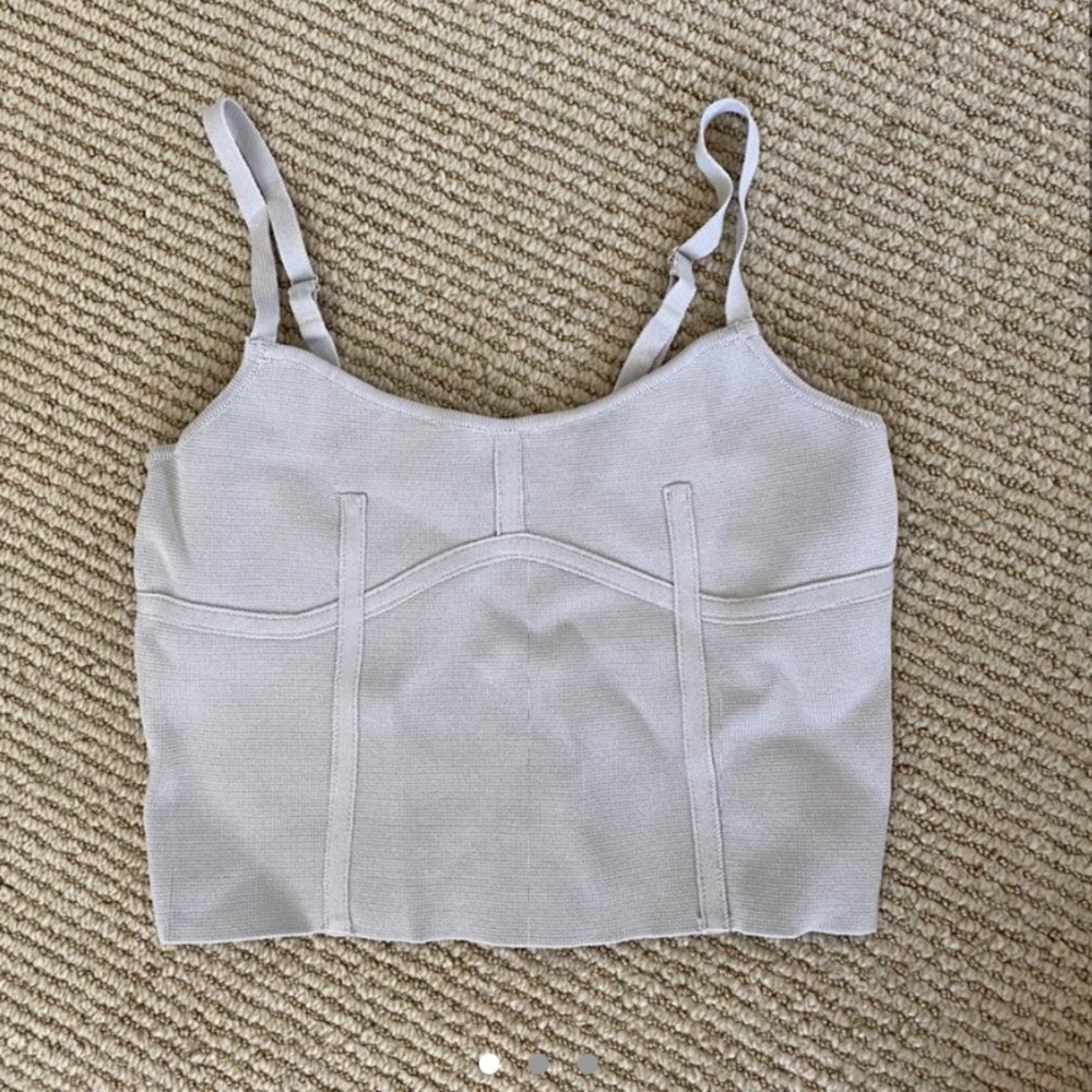 Bustier knit tank top